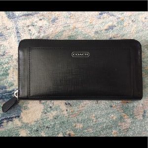 Coach Black Accordion Wallet